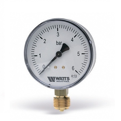Манометр радиальный (1\4", диапазон 1-6 атм.,н\р), Unipump