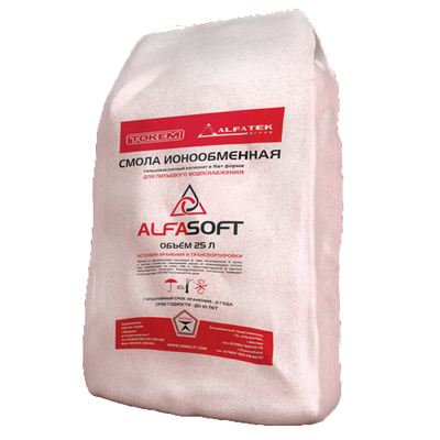 Фильтрующая загрузка ионообменная смола Alfasoft (25 л, 20 кг)