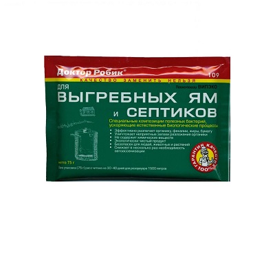 Доктор Робик 109 (для септиков и выгребных ям, 75 гр)