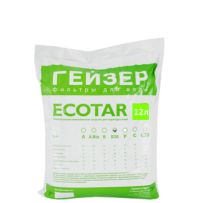 Фильтрующая загрузка комплексной очистки Экотар-В 30 (12 л)
